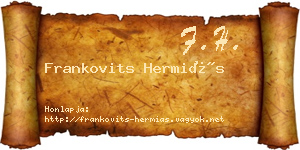 Frankovits Hermiás névjegykártya